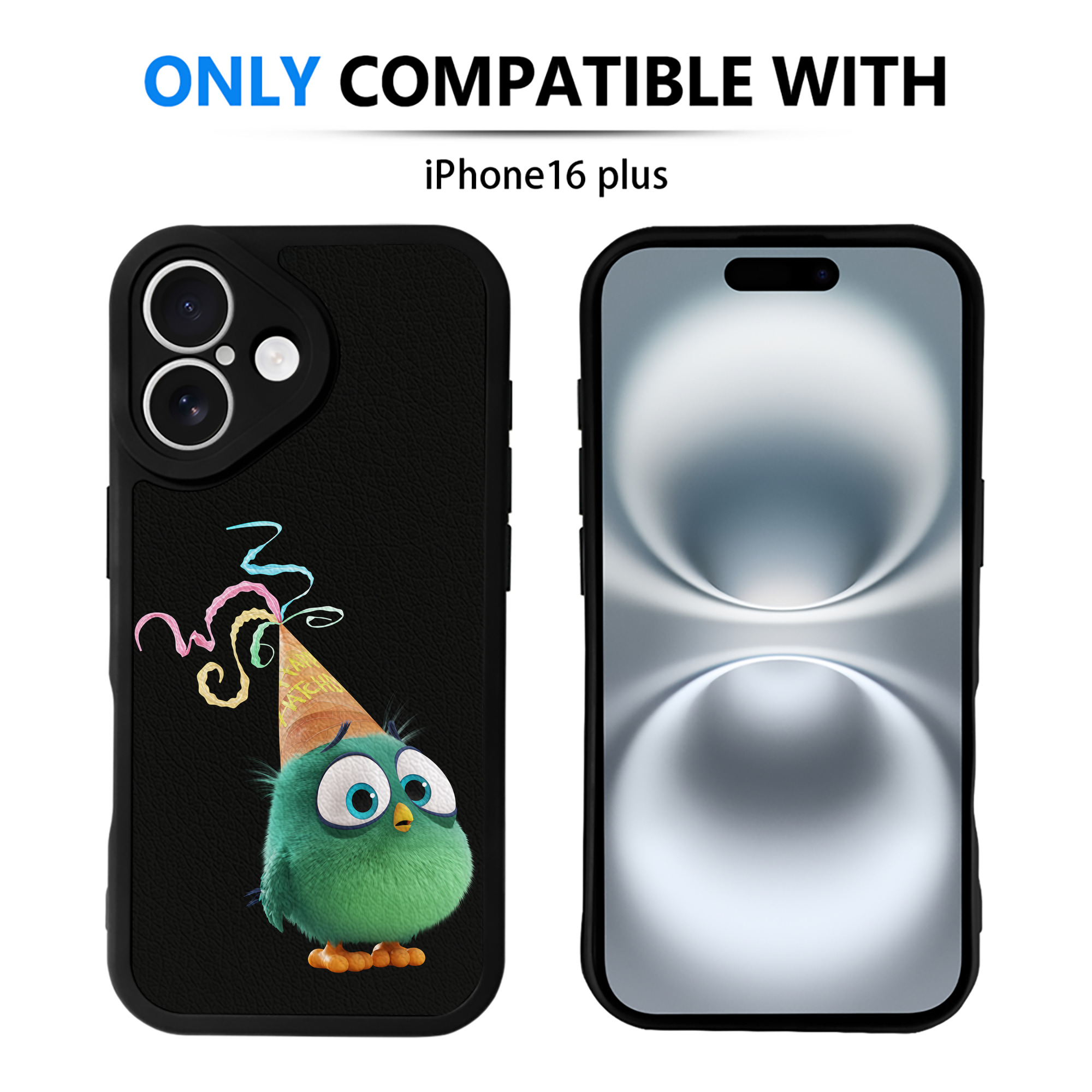 （画像用） Angry Birds アングリーバード 【iPhone 16シリーズ対応】シリコンスマホケース（レザー調） 材質：シリコン